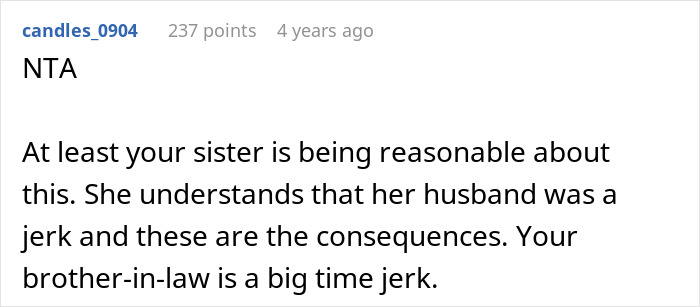 Screenshot of a user comment discussing a woman quitting babysitting after her brother-in-law shows up with unfamiliar kids expecting free care. Screenshot of a user comment discussing a woman quitting babysitting after her brother-in-law shows up with unfamiliar kids expecting free care.