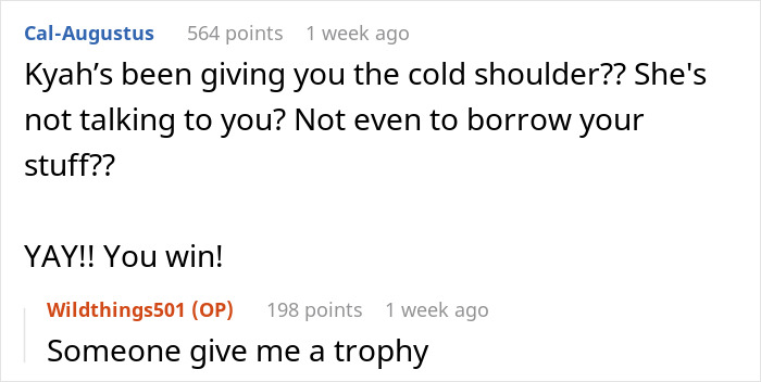 Online discussion about a neighbor borrowing items and expecting someone else to cover an $85 grocery bill. Online discussion about a neighbor borrowing items and expecting someone else to cover an $85 grocery bill.