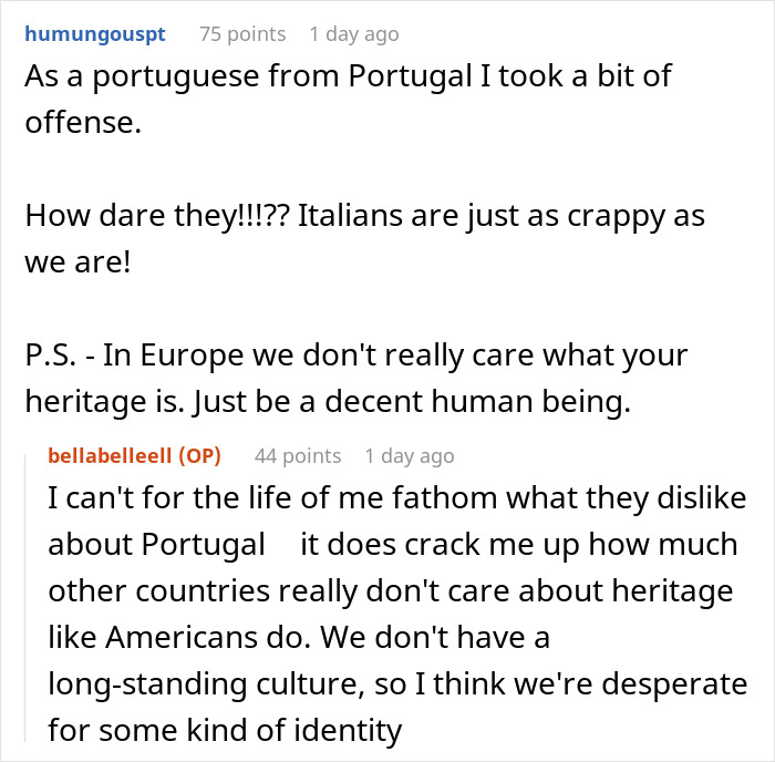 Reddit conversation discussing inlaws day ruined and perspectives on genetic heritage and cultural identity. Reddit conversation discussing inlaws day ruined and perspectives on genetic heritage and cultural identity.