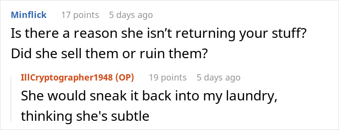 Reddit user explains why woman puts glitter in roommate’s humidifier after clothes kept going missing. Reddit user explains why woman puts glitter in roommate’s humidifier after clothes kept going missing.