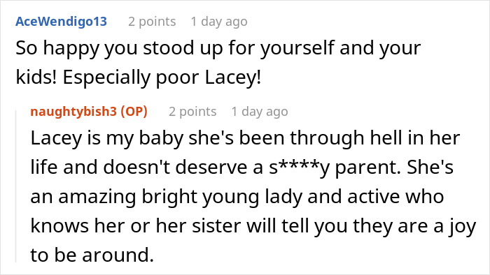 Screenshot of a Reddit conversation discussing a man facing legal consequences as a deadbeat dad after denying a small favor. Screenshot of a Reddit conversation discussing a man facing legal consequences as a deadbeat dad after denying a small favor.