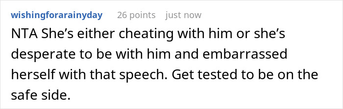 Screenshot of online comment discussing a guy’s female best friend not inviting his girlfriend to a surprise birthday party. Screenshot of online comment discussing a guy’s female best friend not inviting his girlfriend to a surprise birthday party.