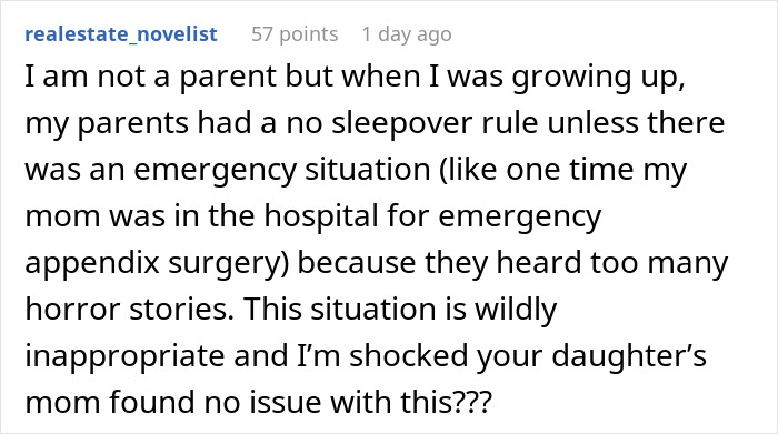 Comment about 8-year-old spending the night at mom's boyfriend's house causing dad to freak out about no family or female present. Comment about 8-year-old spending the night at mom's boyfriend's house causing dad to freak out about no family or female present.