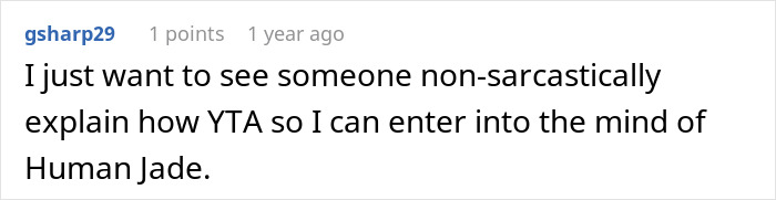 Comment on Reddit showing a user discussing a woman furious her partner won't rename their cat for her. Comment on Reddit showing a user discussing a woman furious her partner won't rename their cat for her.