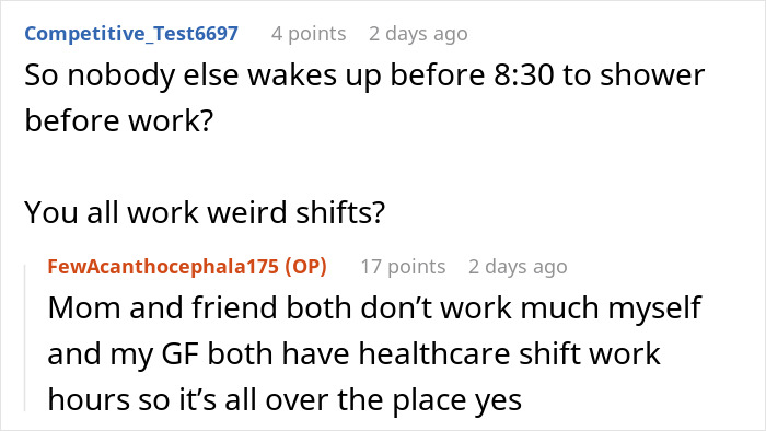 Reddit conversation about a man confused why his girlfriend stopped morning visits, causing drama with his mom. Reddit conversation about a man confused why his girlfriend stopped morning visits, causing drama with his mom.