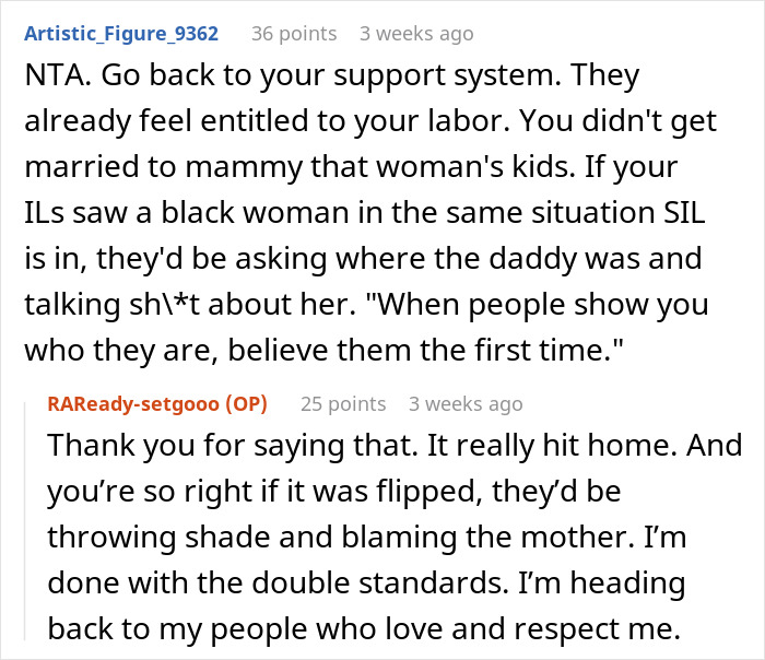 Commenters discuss racist double standards faced by a pregnant woman refusing to babysit her niblings. Commenters discuss racist double standards faced by a pregnant woman refusing to babysit her niblings.