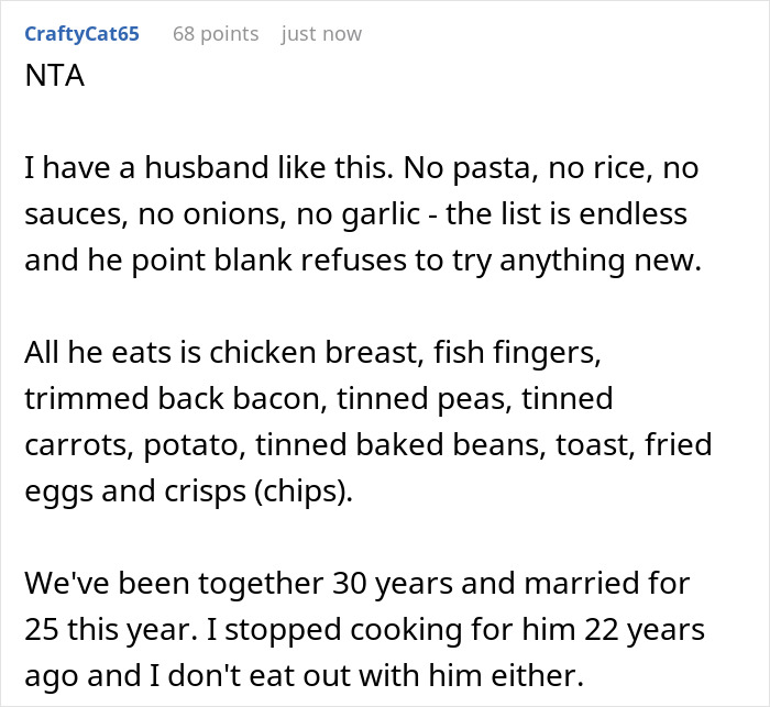Woman Has The Palate Of A Five Year Old, Her BF Starts Refusing To Cook For Her Woman Has The Palate Of A Five Year Old, Her BF Starts Refusing To Cook For Her