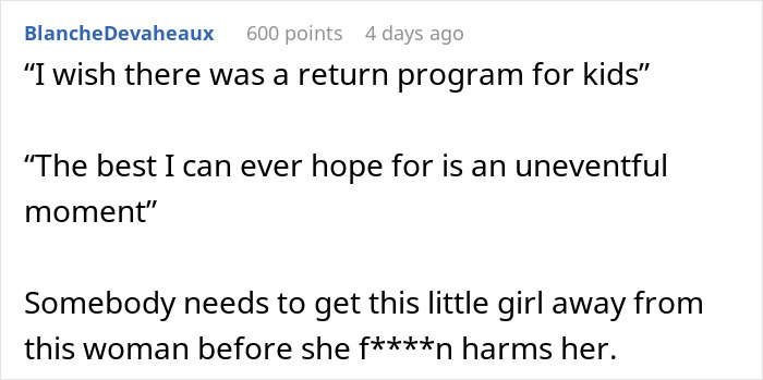 Alt text: Mom sparks backlash with brutally honest confession wishing for a return program for kids in a controversial post.