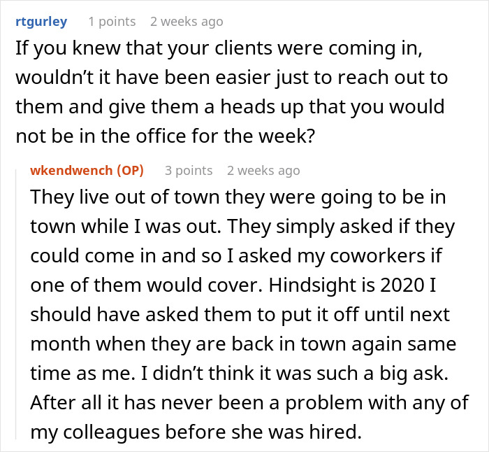 Reddit conversation about a lazy worker demanding half of coworkers’ commission for minimal assistance in one hour.