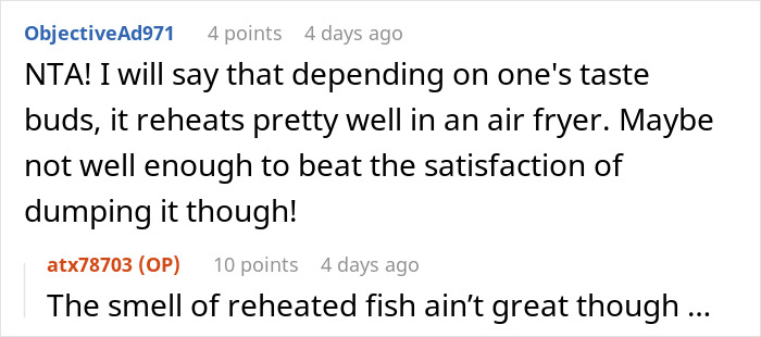 Screenshot of online discussion about entitled family behavior, highlighting annoyed responses and consequences of being banned.