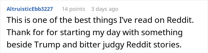 Reddit comment praising a heartfelt storage unit story that changed how the user views their dad forever.