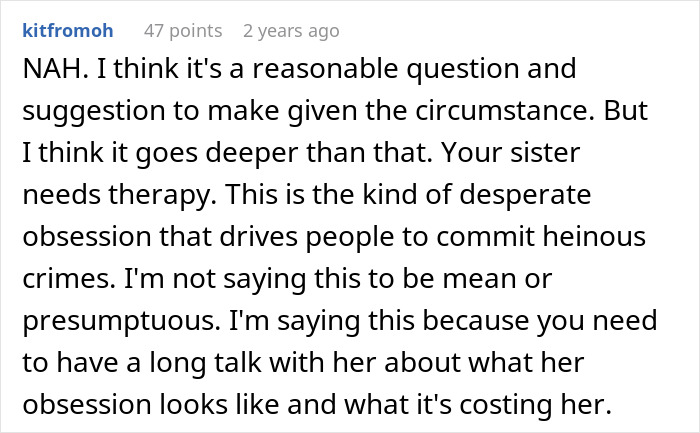Comment discussing a baby-mad woman’s obsession with having a child and its emotional impact on her relationships. Comment discussing a baby-mad woman’s obsession with having a child and its emotional impact on her relationships.