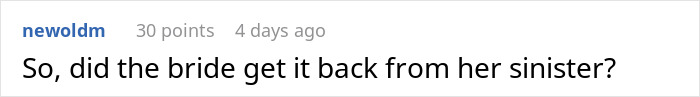 Comment on a forum discussing the bride sister steal money caught camera exposed incident, questioning if the bride retrieved it. Comment on a forum discussing the bride sister steal money caught camera exposed incident, questioning if the bride retrieved it.
