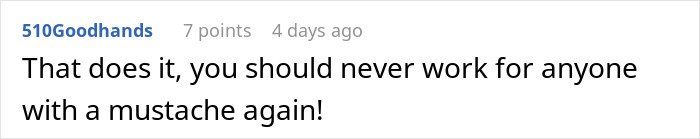 Comment text from user 510Goodhands reacting to a boss ignoring messages after client communication in a casual online forum.