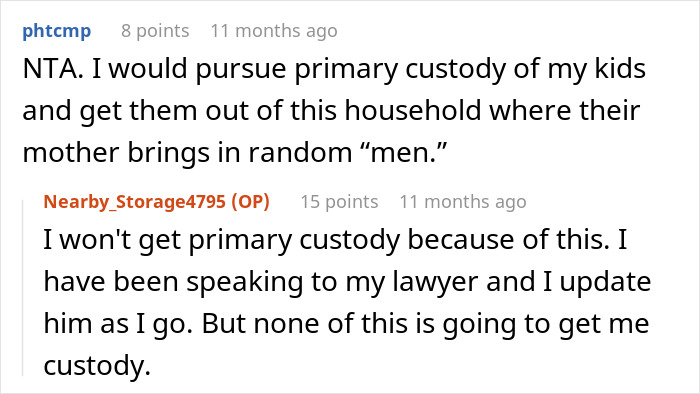 Alt text: Man discussing custody struggles due to woman cheating and bringing other men who care for her children. Alt text: Man discussing custody struggles due to woman cheating and bringing other men who care for her children.