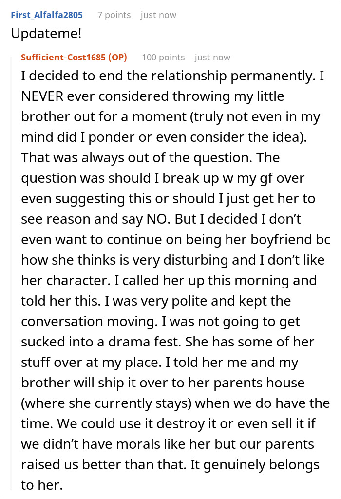 Reddit conversation showing a teen’s update about ending a toxic relationship while working two jobs to survive. Reddit conversation showing a teen’s update about ending a toxic relationship while working two jobs to survive.