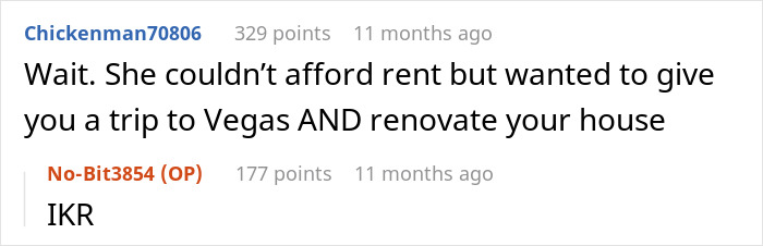 Comments discussing a woman discovering contractors quoting home remodel jobs and suspecting her roommate’s involvement. Comments discussing a woman discovering contractors quoting home remodel jobs and suspecting her roommate’s involvement.