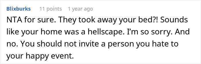 Screenshot of a poignant online comment about refusing to engage with an unhinged stepfather after he burned a father’s picture. Screenshot of a poignant online comment about refusing to engage with an unhinged stepfather after he burned a father’s picture.