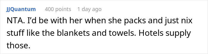 Comment on wife filing for divorce after husband points out weird quirk that made traveling difficult, discussing packing habits. Comment on wife filing for divorce after husband points out weird quirk that made traveling difficult, discussing packing habits.
