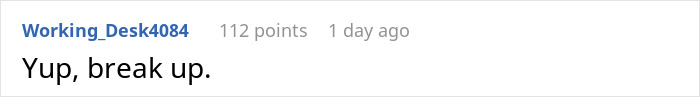 Text post on a social media platform with username Working_Desk4084 and comment saying Yup, break up, discussing teen struggles and family issues. Text post on a social media platform with username Working_Desk4084 and comment saying Yup, break up, discussing teen struggles and family issues.