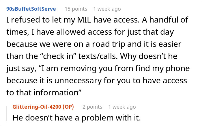 Comment discussing the mil-tracking-app-son and issues with granting location access during a road trip. Comment discussing the mil-tracking-app-son and issues with granting location access during a road trip.