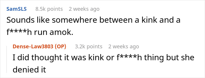 Online comments discussing a wife obsessed with looking like an Asian child after bizarre plastic surgeries. Online comments discussing a wife obsessed with looking like an Asian child after bizarre plastic surgeries.