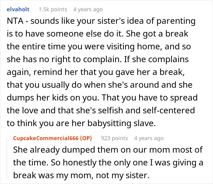 Reddit conversation discussing family rift during vacation caused by choosing a friend over sister and niblings for the trip. Reddit conversation discussing family rift during vacation caused by choosing a friend over sister and niblings for the trip.