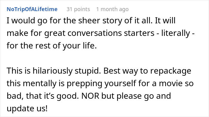 Reddit user comments on guy deciding to skip sister’s rebirth party, expressing discomfort watching it and story potential. Reddit user comments on guy deciding to skip sister’s rebirth party, expressing discomfort watching it and story potential.
