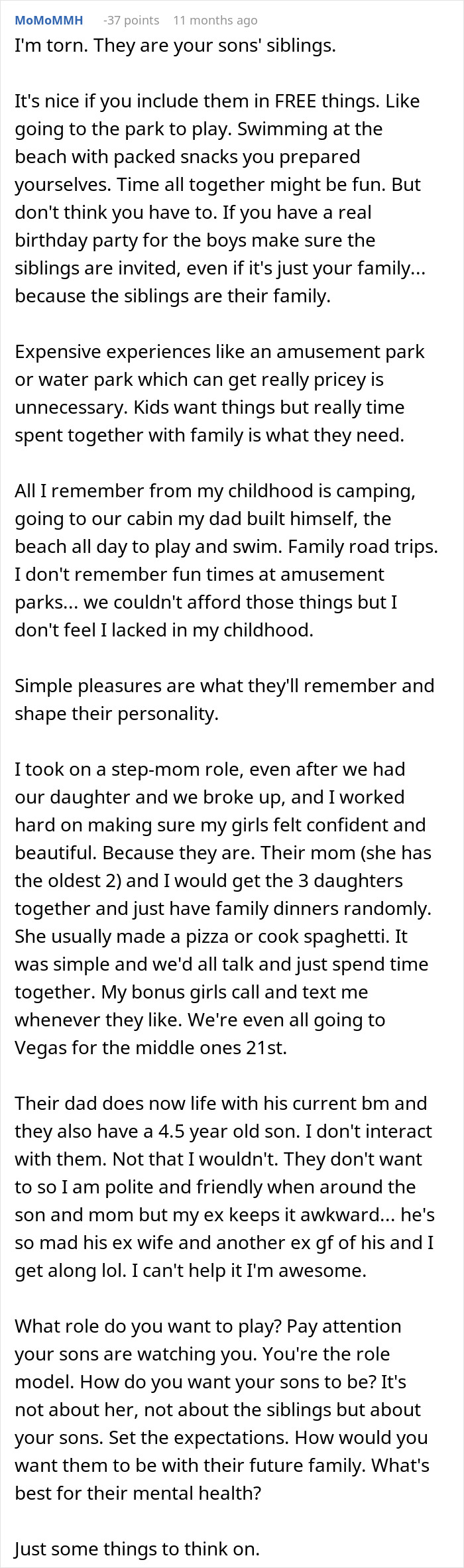 Commenter discussing family dynamics after woman cheats on partner and wants him to care for children with other men. Commenter discussing family dynamics after woman cheats on partner and wants him to care for children with other men.