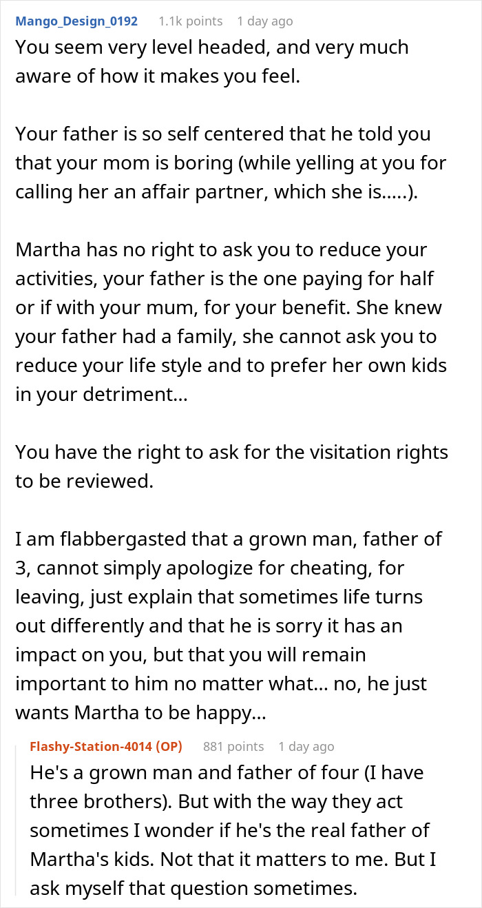 Text conversation about a dad wanting his daughter to accept stepmom and kids rejecting him due to his actions. Text conversation about a dad wanting his daughter to accept stepmom and kids rejecting him due to his actions.