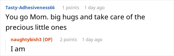 Screenshot of an online conversation about a man facing legal consequences as a deadbeat dad refusing a wife’s favor. Screenshot of an online conversation about a man facing legal consequences as a deadbeat dad refusing a wife’s favor.