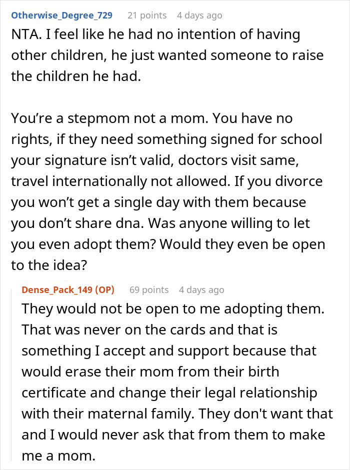 Discussion about marriage, kids, and fertility challenges in a stepmom and family relationship context.