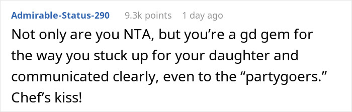 Screenshot of a forum comment praising a mother for supporting her daughter during a menstruation celebration discussion. Screenshot of a forum comment praising a mother for supporting her daughter during a menstruation celebration discussion.