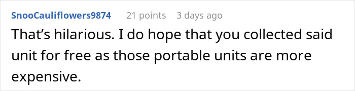 Comment box showing a user joking about turning a smart air con into a 3AM ice machine for late-night neighbor revenge. Comment box showing a user joking about turning a smart air con into a 3AM ice machine for late-night neighbor revenge.