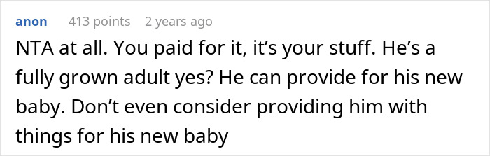 Screenshot of an online comment discussing a man canceling plans to go on a cycle trip instead of watching his daughter. Screenshot of an online comment discussing a man canceling plans to go on a cycle trip instead of watching his daughter.