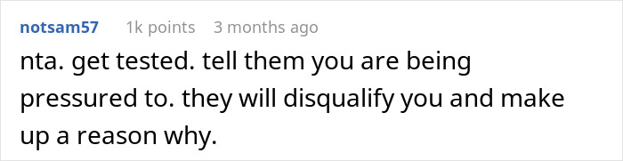 Comment on a forum thread about a man refusing to donate an organ to his abusive father, offering advice on dealing with pressure. Comment on a forum thread about a man refusing to donate an organ to his abusive father, offering advice on dealing with pressure.