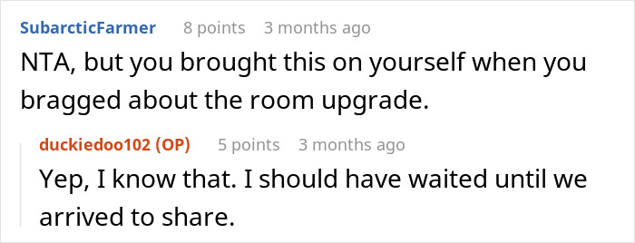 Screenshot of an online discussion about a couple planning a stress-free trip before their wedding and family involvement. Screenshot of an online discussion about a couple planning a stress-free trip before their wedding and family involvement.