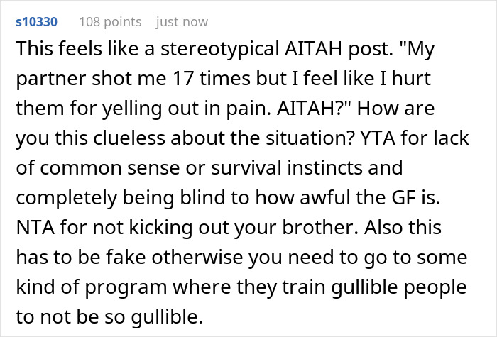 Text post discussing a teen losing both parents, working two jobs, and being labeled a freeloader by brother’s girlfriend. Text post discussing a teen losing both parents, working two jobs, and being labeled a freeloader by brother’s girlfriend.