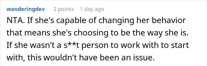 Reddit comment discussing a situation about not telling a friend she was getting fired, leading to severe consequences. Reddit comment discussing a situation about not telling a friend she was getting fired, leading to severe consequences.