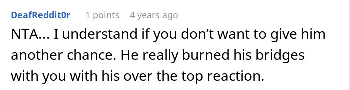 Screenshot of a Reddit comment discussing a husband's over the top reaction in a cheating accusation case involving a DNA test. Screenshot of a Reddit comment discussing a husband's over the top reaction in a cheating accusation case involving a DNA test.