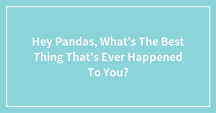 Hey Pandas, What’s The Best Thing That’s Ever Happened To You? (Closed)