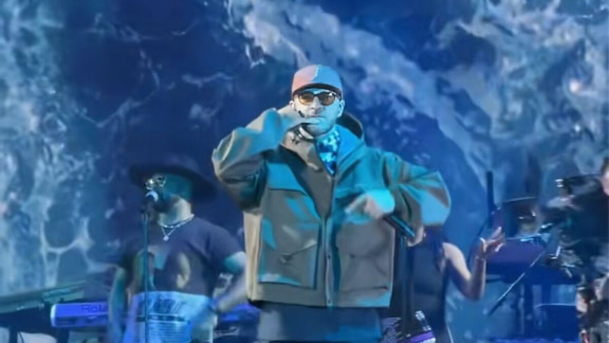 Justin Timberlake performing on stage during the controversial Romania show with fans demanding refund.