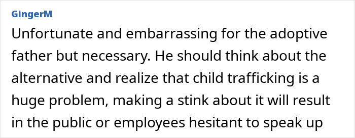 Comment discussing child trafficking concerns related to a foster dad accused by United Airlines crew. Comment discussing child trafficking concerns related to a foster dad accused by United Airlines crew.