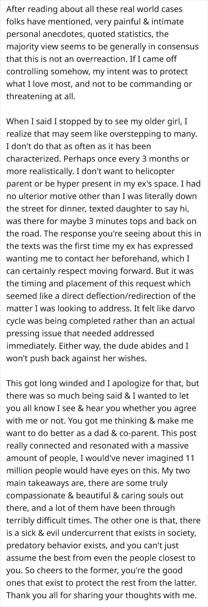 Text excerpt discussing an 8-year-old spending the night at mom's boyfriend's house and father's strong reaction. Text excerpt discussing an 8-year-old spending the night at mom's boyfriend's house and father's strong reaction.