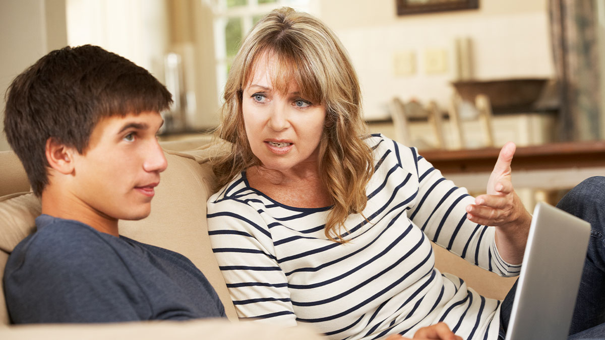 Stepmom talking seriously to teen about helping out with half siblings as dad goes AWOL in family conflict.