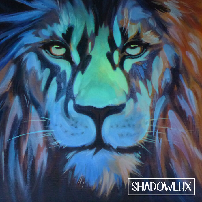 Glow In The Dark Lion - In Half Glow Half Light