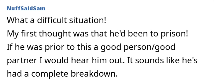 Guy Disappears On Family Right After NYE, Reappears Months Later, Expecting Wife To Welcome Him Back