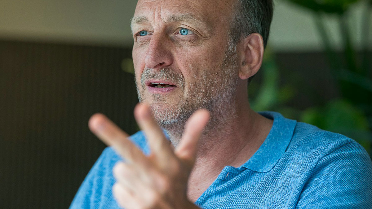 Middle-aged man in a blue shirt expressing frustration, illustrating arrogant people saying if you donu2019t like it leave moments.