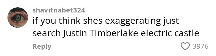 Comment on social media mentioning Justin Timberlake and his Electric Castle show, related to viral fan reactions. Comment on social media mentioning Justin Timberlake and his Electric Castle show, related to viral fan reactions.