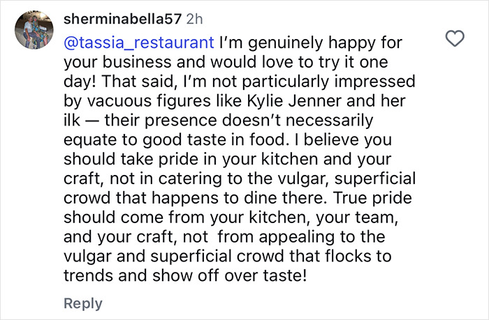 Restaurant Owners Brutally Slammed For 'Honoring' Kylie Jenner After Her Visit Restaurant Owners Brutally Slammed For 'Honoring' Kylie Jenner After Her Visit